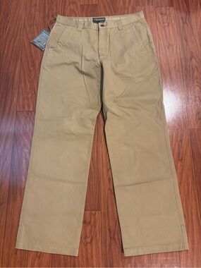 NWT Mountain Khakis Retro Khaki Tan Straight Chino Pants Mens 35x32